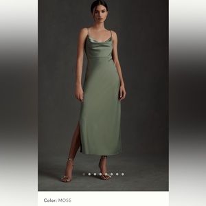 BLHDN Cali Satin Midi Slip Dress
